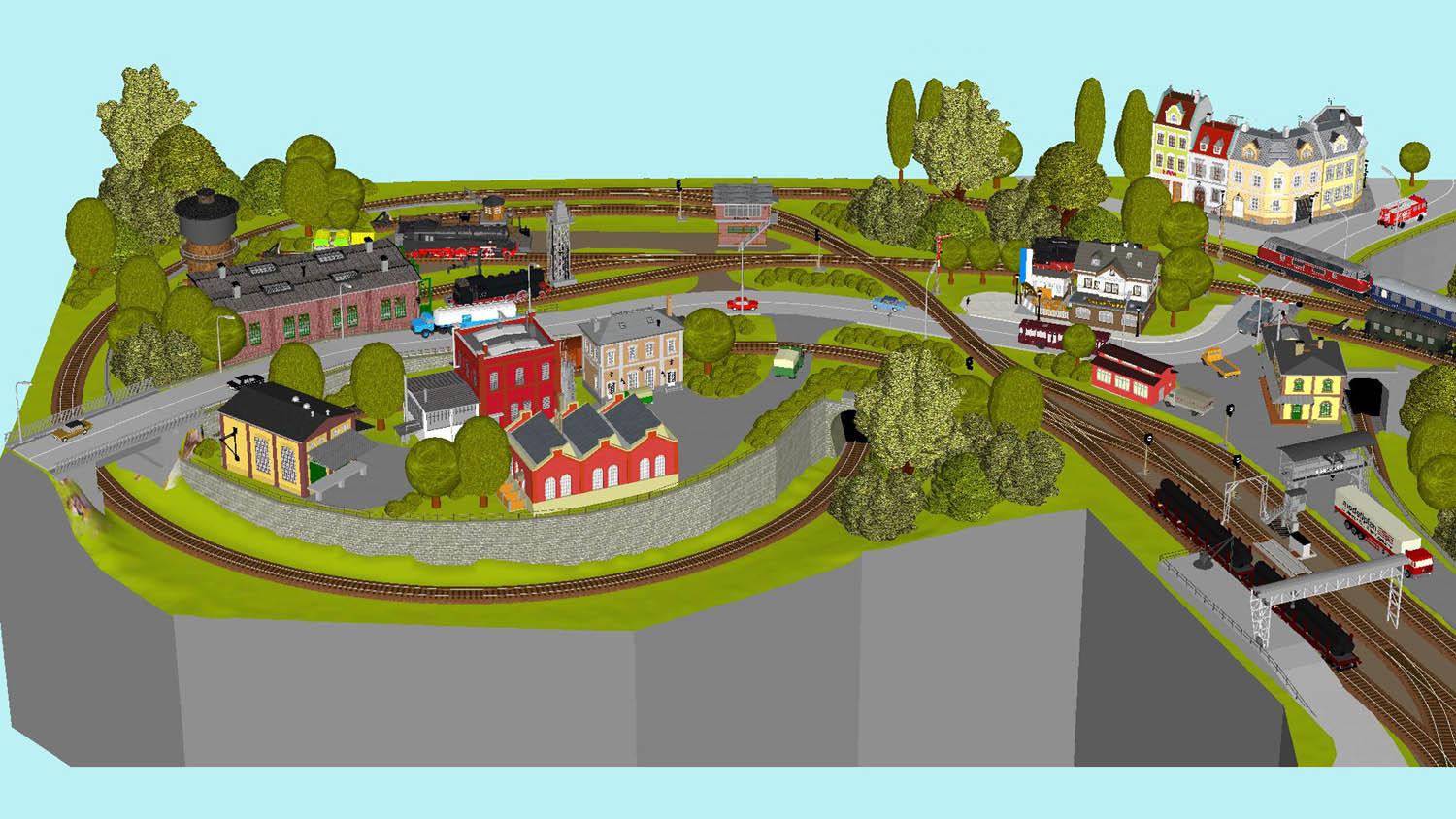 GP5-0100 C-Gleisplan Rangierheim 430x310x140